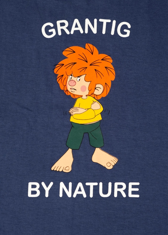 T-Shirt "Grantig by nature" - graublau, v2